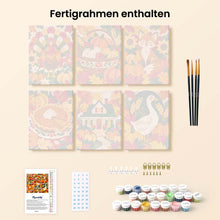 Laden Sie das Bild in den Galerie-Viewer, Mini Serie Malen nach Zahlen 15x20 cm (6 Stück) - Thanksgiving Volkskunst