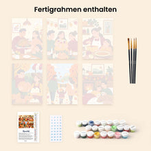 Laden Sie das Bild in den Galerie-Viewer, Mini Serie Malen nach Zahlen 15x20 cm (6 Stück) - Gemütliches Thanksgiving