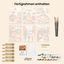 Laden Sie das Bild in den Galerie-Viewer, Mini Serie Malen nach Zahlen 15x20 cm (6 Stück) - Gemütliches Thanksgiving
