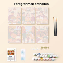 Laden Sie das Bild in den Galerie-Viewer, Mini Serie Malen nach Zahlen 15x20 cm (6 Stück) - Gemütliches Thanksgiving