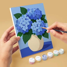 Laden Sie das Bild in den Galerie-Viewer, Mini Serie Malen nach Zahlen 15x20 cm (6 Stück) - Blaue Wildblumen