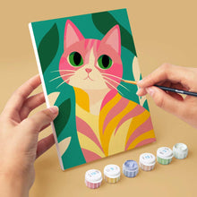 Laden Sie das Bild in den Galerie-Viewer, Mini Serie Malen nach Zahlen 15x20 cm (6 Stück) - Bunte Katzen