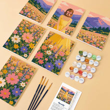 Laden Sie das Bild in den Galerie-Viewer, Mini Serie Malen nach Zahlen 15x20 cm (6 Stück) - Verträumte Wildblumenwiese