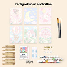 Laden Sie das Bild in den Galerie-Viewer, Mini Serie Malen nach Zahlen 15x20 cm (6 Stück) - Märchenhaftes Landhaus