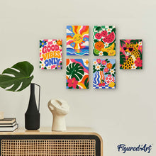 Laden Sie das Bild in den Galerie-Viewer, Mini Serie Malen nach Zahlen 15x20 cm (6 Stück) - Good Vibes
