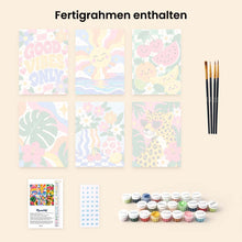 Laden Sie das Bild in den Galerie-Viewer, Mini Serie Malen nach Zahlen 15x20 cm (6 Stück) - Good Vibes