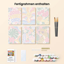 Laden Sie das Bild in den Galerie-Viewer, Mini Serie Malen nach Zahlen 15x20 cm (6 Stück) - Good Vibes