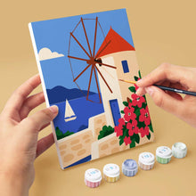 Laden Sie das Bild in den Galerie-Viewer, Mini Serie Malen nach Zahlen 15x20 cm (6 Stück) - Griechischer Sommer