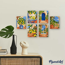 Laden Sie das Bild in den Galerie-Viewer, Mini Serie Malen nach Zahlen 15x20 cm (6 Stück) - Italienischer Zitronengarten
