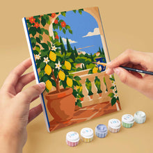 Laden Sie das Bild in den Galerie-Viewer, Mini Serie Malen nach Zahlen 15x20 cm (6 Stück) - Italienischer Zitronengarten