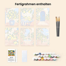 Laden Sie das Bild in den Galerie-Viewer, Mini Serie Malen nach Zahlen 15x20 cm (6 Stück) - Italienischer Zitronengarten