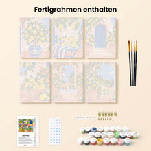 Laden Sie das Bild in den Galerie-Viewer, Mini Serie Malen nach Zahlen 15x20 cm (6 Stück) - Italienischer Zitronengarten
