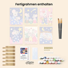Laden Sie das Bild in den Galerie-Viewer, Mini Serie Malen nach Zahlen 15x20 cm (6 Stück) - Geschichten der kleinen Maus