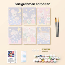 Laden Sie das Bild in den Galerie-Viewer, Mini Serie Malen nach Zahlen 15x20 cm (6 Stück) - Geschichten der kleinen Maus