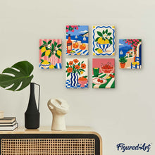 Laden Sie das Bild in den Galerie-Viewer, Mini Serie Malen nach Zahlen 15x20 cm (6 Stück) - Mediterrane Sommermomente