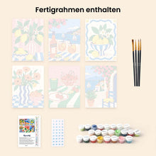 Laden Sie das Bild in den Galerie-Viewer, Mini Serie Malen nach Zahlen 15x20 cm (6 Stück) - Mediterrane Sommermomente