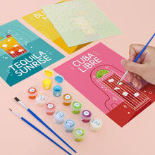 Laden Sie das Bild in den Galerie-Viewer, Mini Malen nach Zahlen 15x20cm (6 Stück) - Berühmte Cocktails