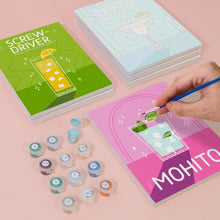 Laden Sie das Bild in den Galerie-Viewer, Mini Malen nach Zahlen 15x20cm (6 Stück) - Berühmte Cocktails