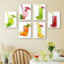 Laden Sie das Bild in den Galerie-Viewer, Mini Malen nach Zahlen 15x20cm (6 Stück) - Frische Fruchtsäfte