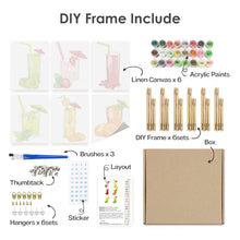 Laden Sie das Bild in den Galerie-Viewer, Mini Malen nach Zahlen 15x20cm (6 Stück) - Frische Fruchtsäfte