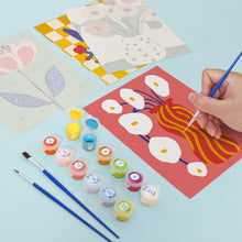 Laden Sie das Bild in den Galerie-Viewer, Malen nach Zahlen – 6-Leinwand-Set | Abstrakte Blumenvasen