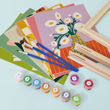 Laden Sie das Bild in den Galerie-Viewer, Malen nach Zahlen – 6-Leinwand-Set | Abstrakte Blumenvasen