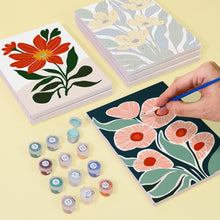 Laden Sie das Bild in den Galerie-Viewer, Malen nach Zahlen – 6-Leinwand-Set | Bunte Blumenmuster