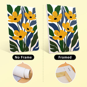 Malen nach Zahlen – 6-Leinwand-Set | Bunte Blumenmuster