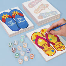 Laden Sie das Bild in den Galerie-Viewer, Mini Malen nach Zahlen 15x20cm (6 Stück) - Sommer-Flip-Flop-Schilder