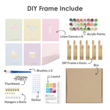 Laden Sie das Bild in den Galerie-Viewer, Mini Malen nach Zahlen 15x20cm (6 Stück) - Stilvolle Cocktailgläser