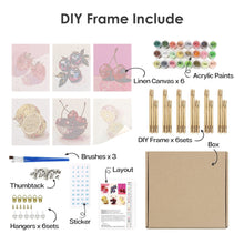 Laden Sie das Bild in den Galerie-Viewer, Mini Malen nach Zahlen 15x20cm (6 Stück) - Disco-Früchte