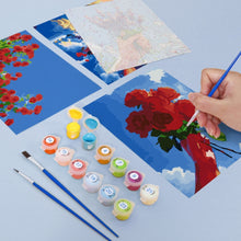 Laden Sie das Bild in den Galerie-Viewer, Malen nach Zahlen – 6-Leinwand-Set | Blumensträuße im Himmel