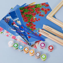 Laden Sie das Bild in den Galerie-Viewer, Malen nach Zahlen – 6-Leinwand-Set | Blumensträuße im Himmel