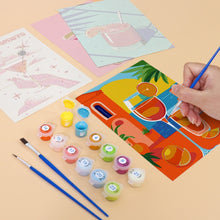 Laden Sie das Bild in den Galerie-Viewer, Mini Malen nach Zahlen 15x20cm (6 Stück) - Schicke Cocktail-Poster