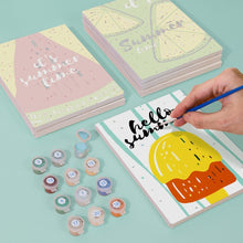 Laden Sie das Bild in den Galerie-Viewer, Mini Malen nach Zahlen 15x20cm (6 Stück) - Sommerliche Frucht-Illustrationen