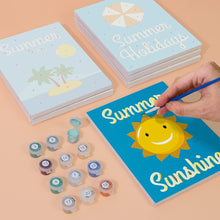 Laden Sie das Bild in den Galerie-Viewer, Mini Malen nach Zahlen 15x20cm (6 Stück) - Sommer-Urlaubs-Poster