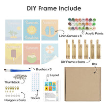 Laden Sie das Bild in den Galerie-Viewer, Mini Malen nach Zahlen 15x20cm (6 Stück) - Sommer-Urlaubs-Poster