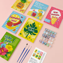 Laden Sie das Bild in den Galerie-Viewer, Mini Malen nach Zahlen 15x20cm (6 Stück) - Good Vibes Sommer