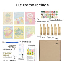 Laden Sie das Bild in den Galerie-Viewer, Mini Malen nach Zahlen 15x20cm (6 Stück) - Good Vibes Sommer