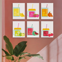 Laden Sie das Bild in den Galerie-Viewer, Mini Malen nach Zahlen 15x20cm (6 Stück) - Fruchtsäfte im Einmachglas