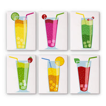 Laden Sie das Bild in den Galerie-Viewer, Malen nach Zahlen – 6-Leinwand-Set | Sprudelnde Fruchtgetränke Figured&#39;Art