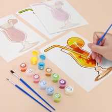 Laden Sie das Bild in den Galerie-Viewer, Mini Malen nach Zahlen 15x20cm (6 Stück) - Frucht-Cocktails