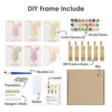 Laden Sie das Bild in den Galerie-Viewer, Mini Malen nach Zahlen 15x20cm (6 Stück) - Frucht-Cocktails