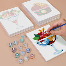 Laden Sie das Bild in den Galerie-Viewer, Mini Malen nach Zahlen 15x20cm (6 Stück) - Eiscreme-Sundaes