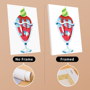 Malen nach Zahlen – 6-Leinwand-Set | Eiscreme-Sundaes
