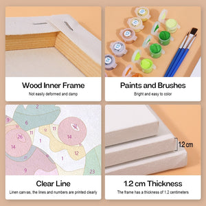 Malen nach Zahlen – 6-Leinwand-Set | Eiscreme-Sundaes