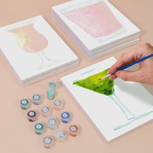 Laden Sie das Bild in den Galerie-Viewer, Mini Malen nach Zahlen 15x20cm (6 Stück) - Bunte Cocktails