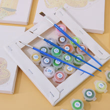 Laden Sie das Bild in den Galerie-Viewer, Mini Malen nach Zahlen 15x15cm (6 Stück) - Natürliche Öle