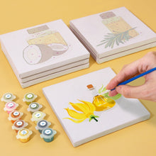 Laden Sie das Bild in den Galerie-Viewer, Mini Malen nach Zahlen 15x15cm (6 Stück) - Natürliche Öle