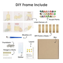 Laden Sie das Bild in den Galerie-Viewer, Mini Malen nach Zahlen 15x15cm (6 Stück) - Natürliche Öle